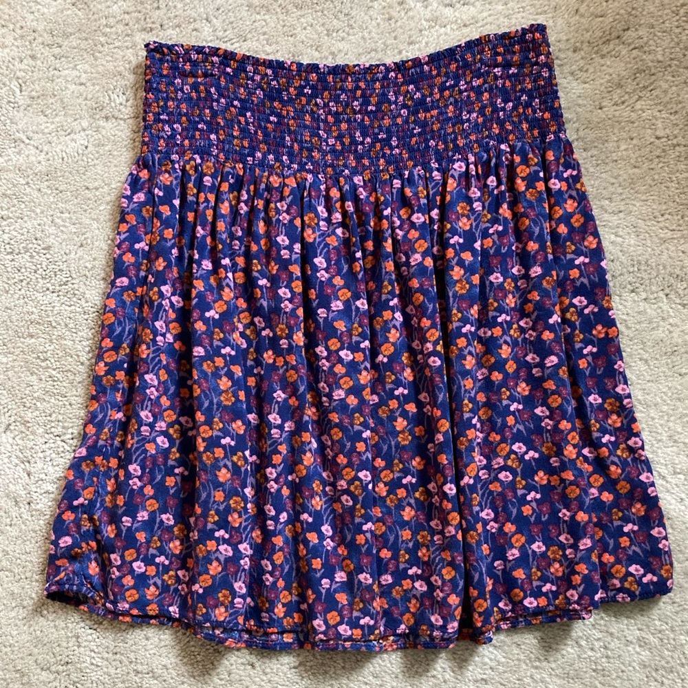 Mossimo Navy Floral Skirt - size small